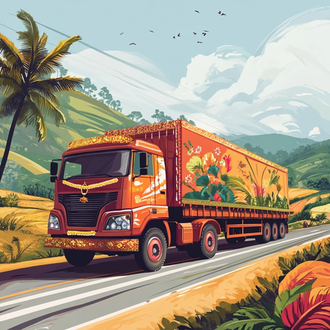 卡车装饰节日手环穿越景观