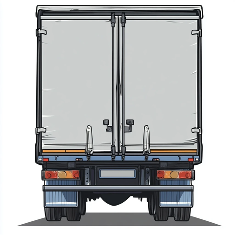 卡车背面透明背景插图