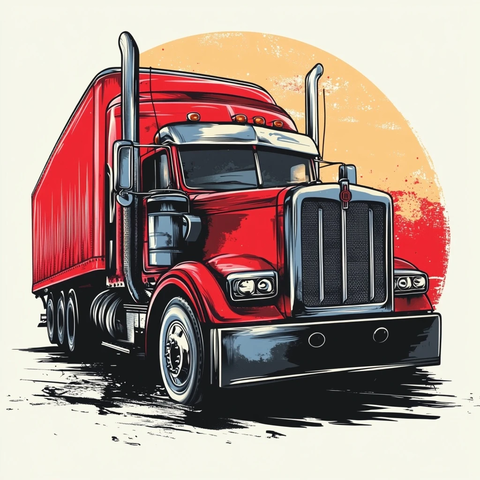 柴油卡车恤设计