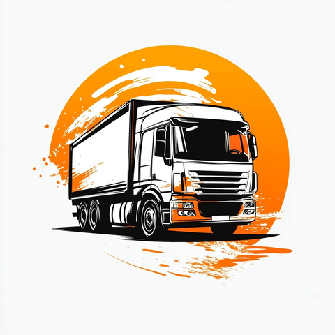 圆形卡车标志设计
