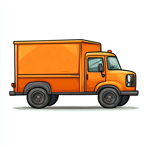 卡车侧面卡通图