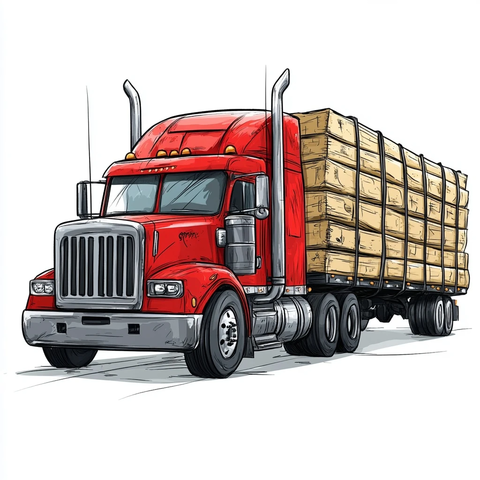 半挂车货物用绑带固定