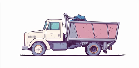 白色垃圾车回收垃圾桶