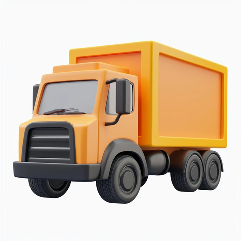 小型物流卡车图标