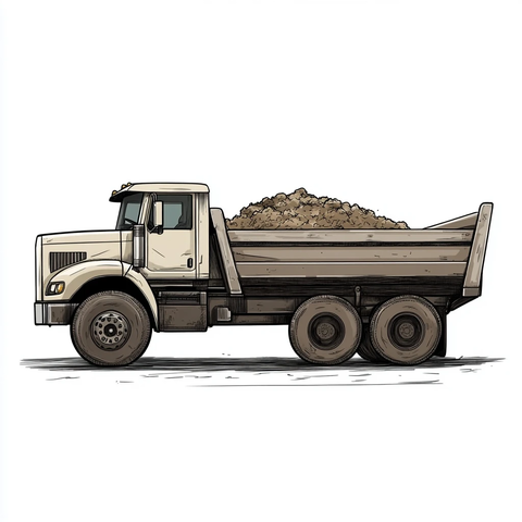 重型自卸卡车运输沉积物