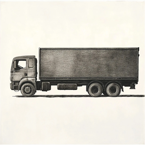 铜版雕刻卡车图像