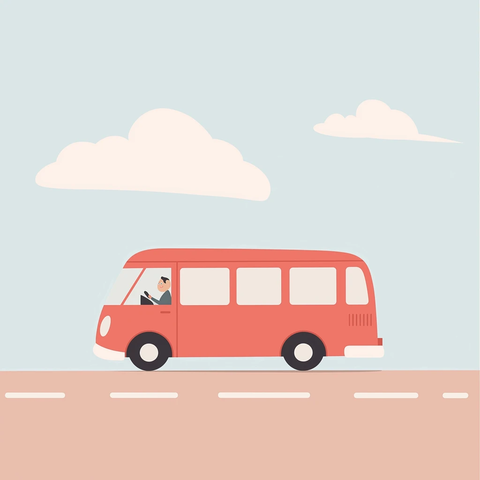 红色巴士与快乐司机