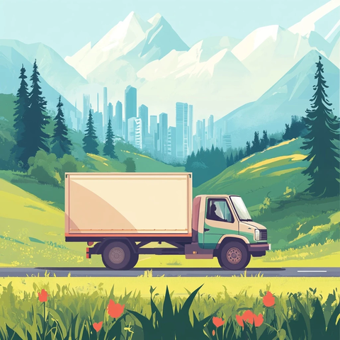 现代卡车穿越印度多样景观