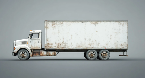 空白白色拖车真实细节展示