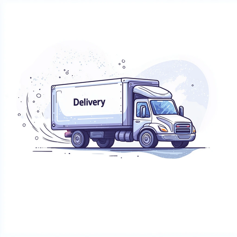 快递卡车快速运输图标