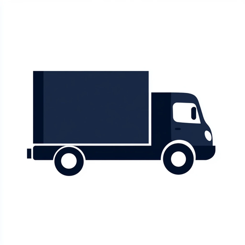 蓝色卡车侧视图