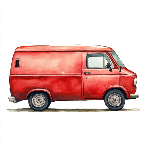 红色货车全身图