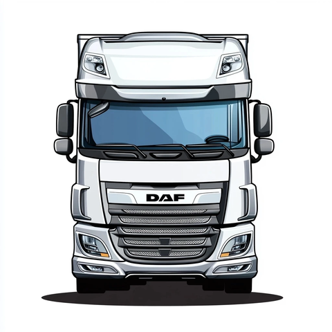 卡车矢量前视图