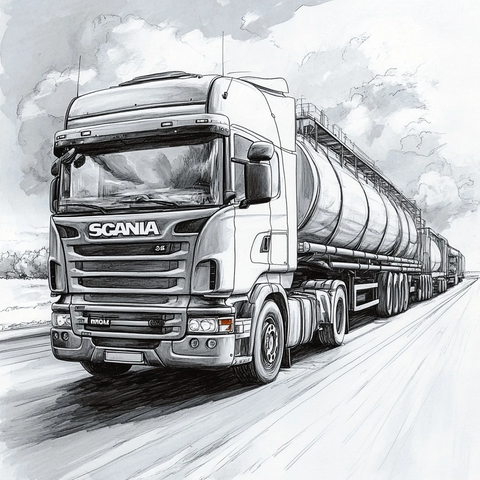 甲烷拖车车队与燃料运输