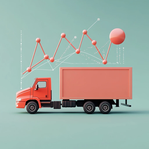 货运卡车上方悬浮趋势图