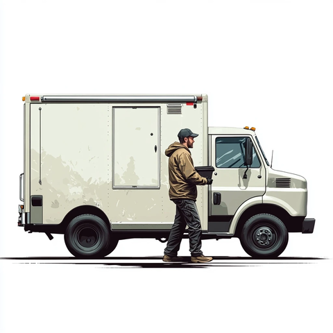 员工递送黑色午餐盒