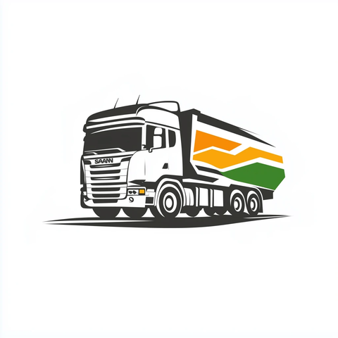 重型卡车运输机械轮廓