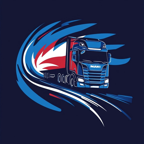 卡车翼展路延伸动态图