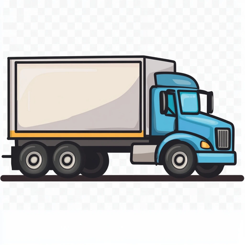 卡车卡通图标透明背景