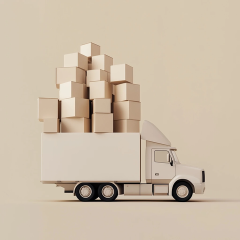 亚克力箱子堆叠货车后