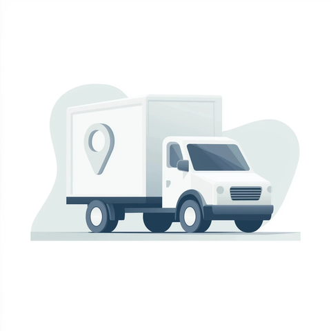 白色地图标记定位图标