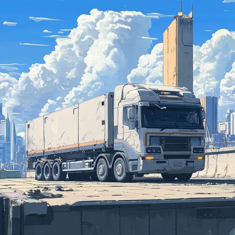 未来卡车混凝土场地