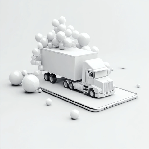 卡车驶出手机效果