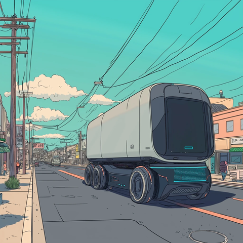 无驾驶员电动卡车拖挂电脑单元