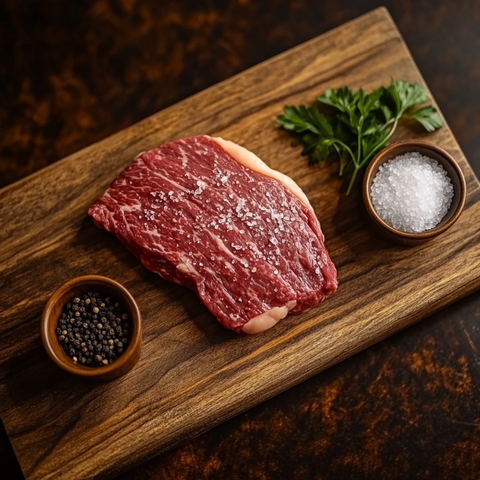 牛排木板盐胡椒欧芹