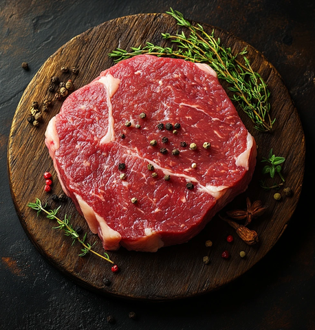 生肋眼牛排配香草调料