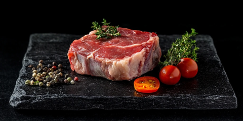 生肉蔬菜黑石板摆盘