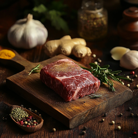 牛肉佐姜葱蒜香料细面