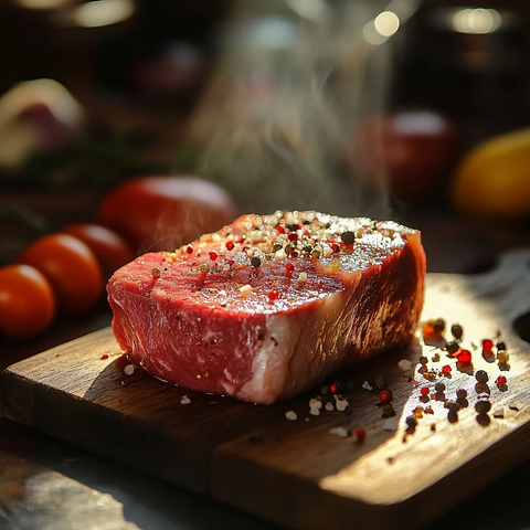 木板上的牛排与戏剧光影