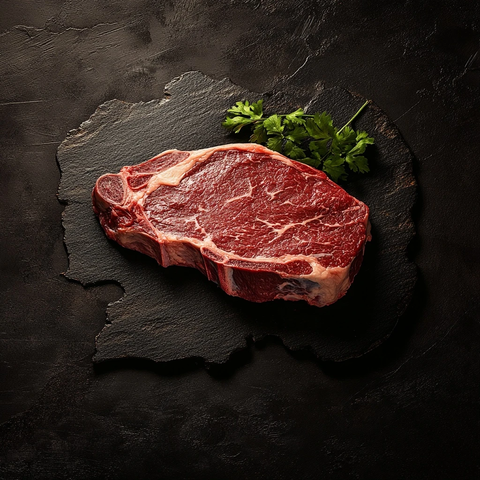 牛排切割地图形状细节摄影