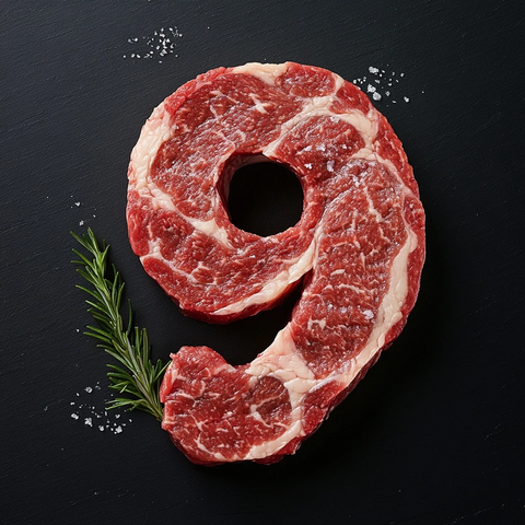 高级黑木上的和牛号牛排