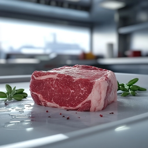 豪华游艇厨房生鲜肉展示