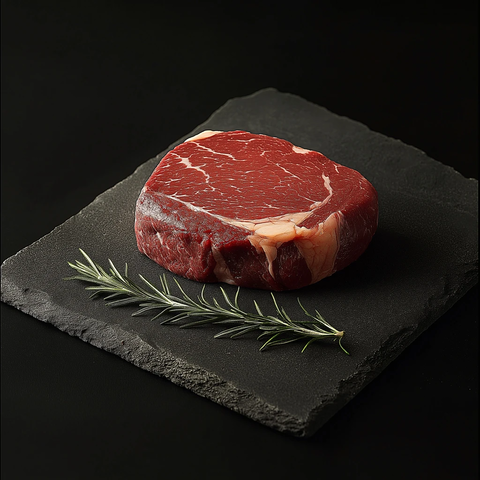 牛排带迷迭香石板展示