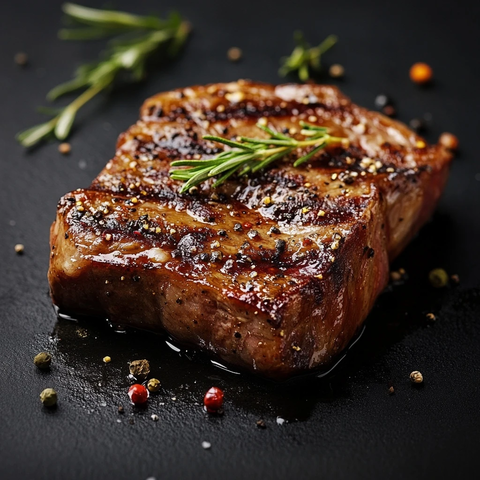 猪肉颈排特写照片