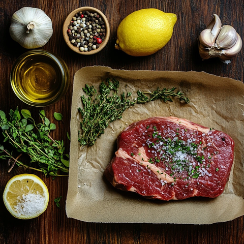 牛肉牛排调料厨房餐桌