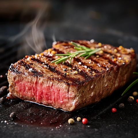 烤牛肉片配香料特写