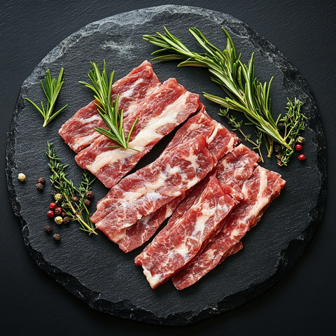 黑板肉片条状排列