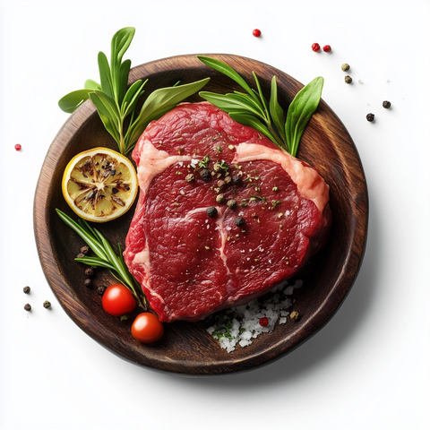 牛排肉眼牛排白色背景