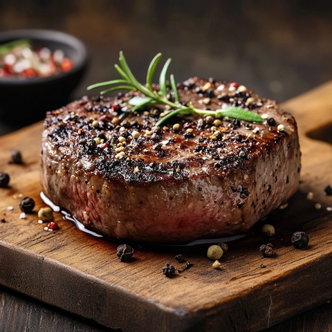 黑椒烤牛排美食展示