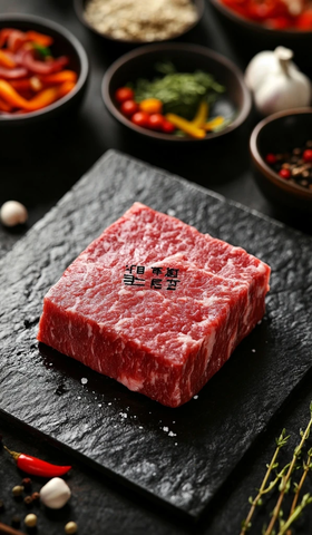 厨房背景生鲜牛肉海报