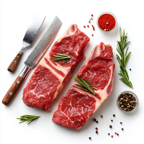 新鲜肉片与调料全景展示