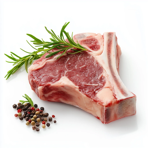 冷冻骨羊排白背景
