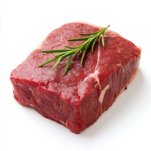 白背景上的羊排肉