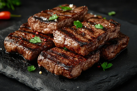 烤牛肉块带脆皮烤痕