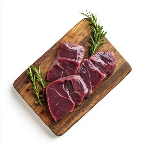 冷鲜猪肝木板摆放