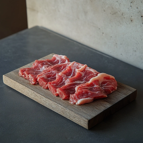 猪肉裙肉木板展示